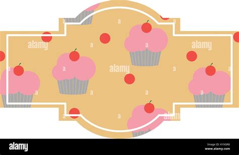 Cupcake Label Design Stock Vector Image Art Alamy