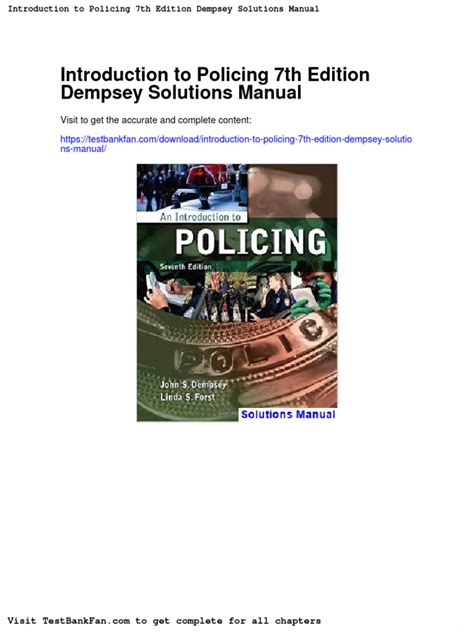 Full Download Introduction To Policing 7th Edition Dempsey Solutions