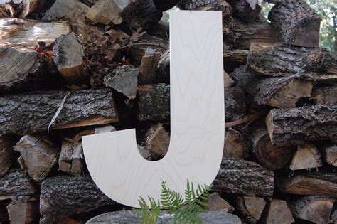 Unfinished 24 Inch Wooden Letter Wood Letter J Etsy