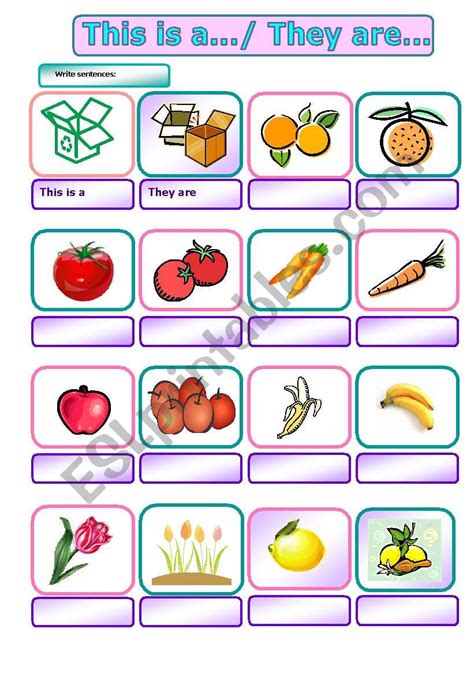 This is a... They are... - ESL worksheet by vardaki