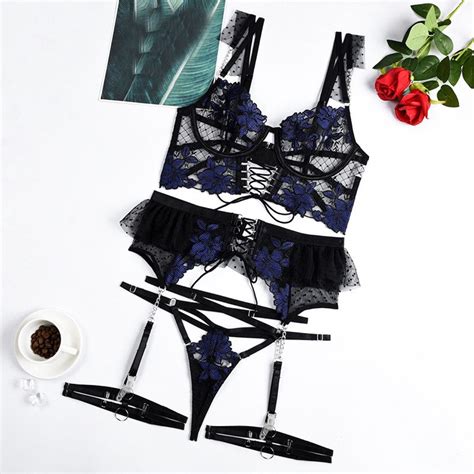 Vestitiy Valentines Day Lingerie Under Women Fashion Print Mesh