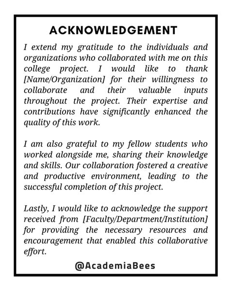 How To Write Acknowledgement For College Project 5 Samples