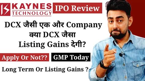 Kaynes Technology Ipo Review Apply Or Not Jayesh Khatri Youtube