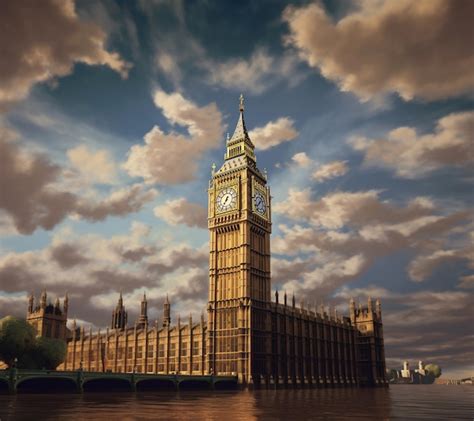 Premium Ai Image Arafed View Of A Large Building With A Clock Tower