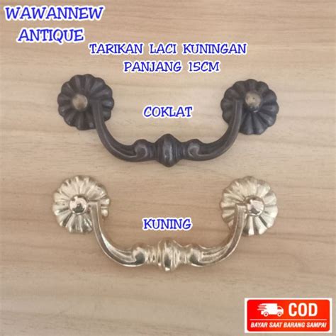 Jual Handle Tarikan Laci Gagang Lemari Pintu Rumah Kuningan Antik