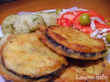 Keptas baklažanas tešloje foto Receptai ir patiekalai Geri receptai