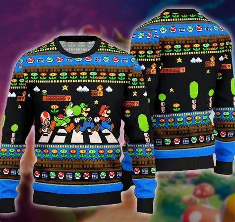 Mario Kart Ugly Christmas Sweater Video Game Christmas Sweater