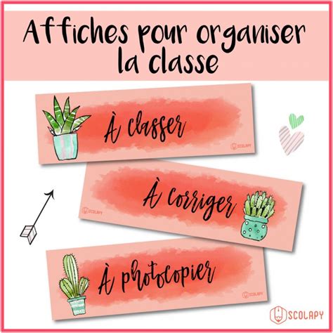 Tiquettes Pour Organiser La Classe