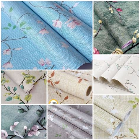 Jual Wallpaper Dinding Sticker Dinding Bunga Sakura Daun Hijau Ruang