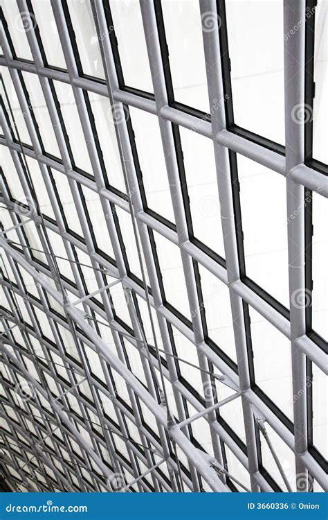 Indoor Ceiling With Large Wooden Beams Royalty Free Stock Photo