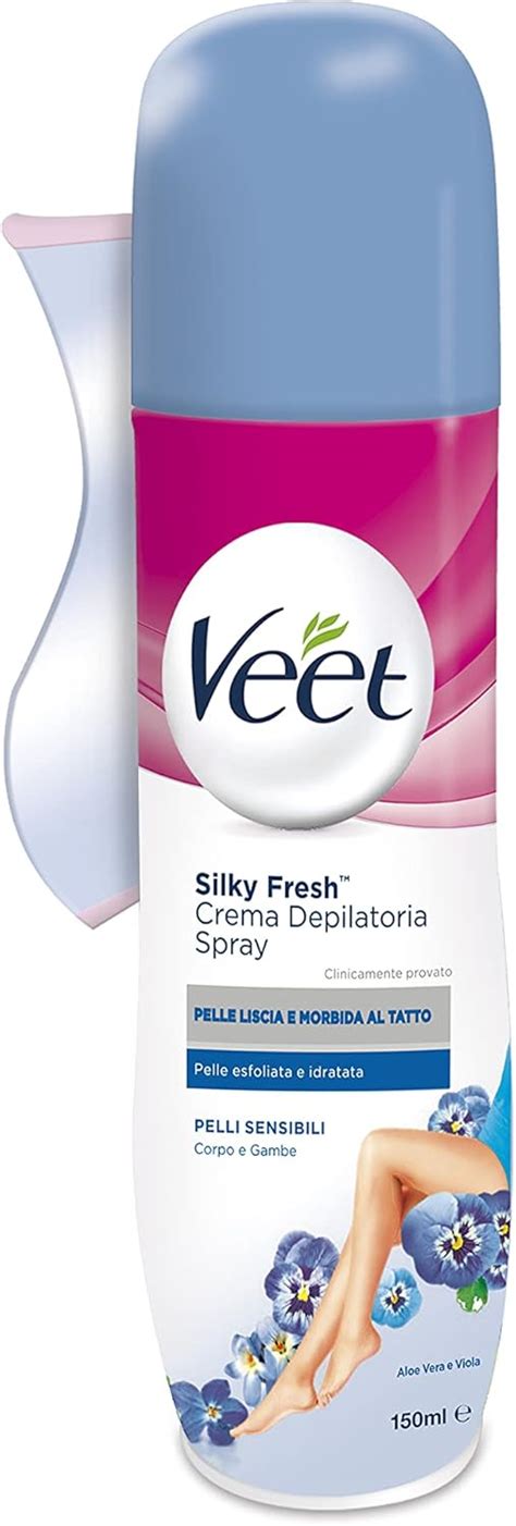 Veet Crema Depilatoria Spray Corpo Gambe Ascelle E Zona Bikini Per