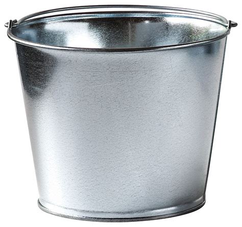 Grainger Approved Mop Bucket Silver Galvanized Steel Round 7 In Bucketpail Ht 2mpe42mpe4