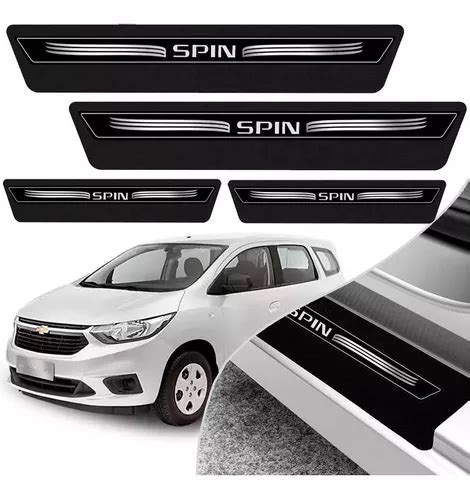 Kit 8 Peças Soleira Adesivo Porta Gm Spin 2013 2014 2015 20