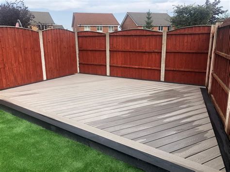 Small Garden Makeover With Composite Decking And Artificial Grass