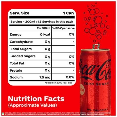 Buy Coca Cola Zero Sugar - No Calories Soft Drink, Carbonated Water ...