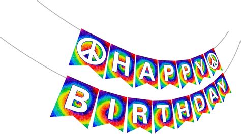 Amazon Tie Dye Happy Birthday Banner Tie Dye Birthday Banner Tie