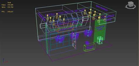 Booth Exhibition Stand Stall 6x9m Height 500 Cm 3 Side Open 3D Model