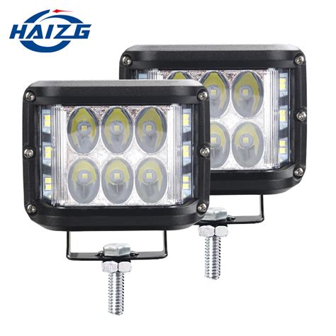 Haizg Led Strobe Work Lamp Dual Color Offroad Truck Engineering