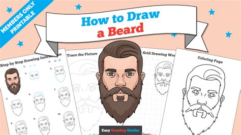 How To Draw A Beard Really Easy Drawing Tutorial