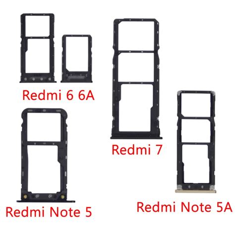 Micro Sd Sim Card Tray Socket Slot Adapter For Xiaomi Redmi 6 6a 7 Note 5a 5 Holder Parts