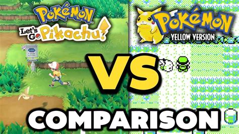 Pokémon Lets Go Pikachu And Eevee Comparison Vs Pokémon Yellow