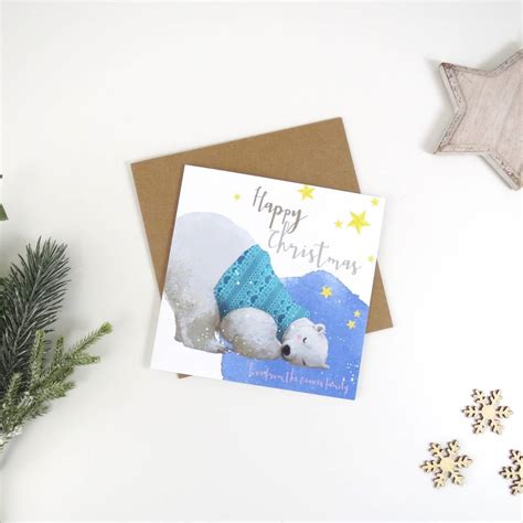 Personalised Polar Bear Christmas Card By The Stationer By Jeeves And Co