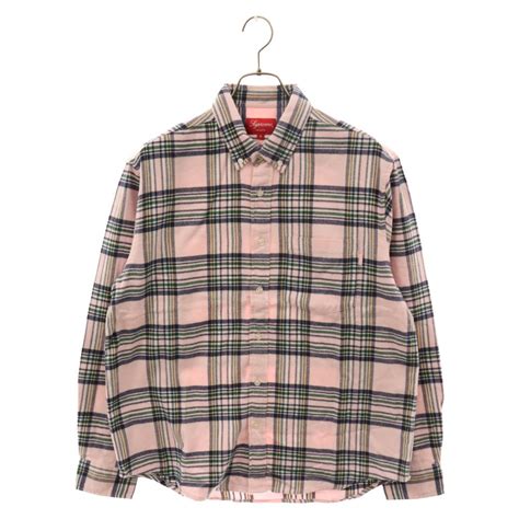 Supreme シュプリーム 20aw Tartan Flannel Shirt タータンチェック フランネル 長袖シャツ ピンク メルカリ