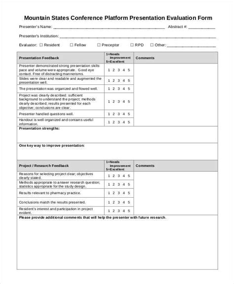 FREE 9 Conference Evaluation Forms In MS Word PDF Excel