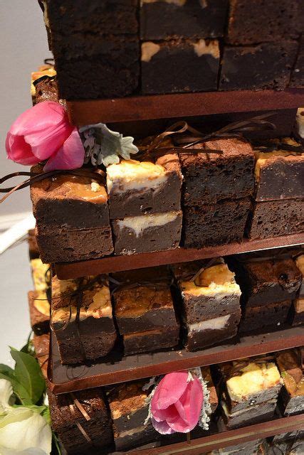 Brownie Tower Brownie Wedding Cakes Cake Toppings Wedding Brownies