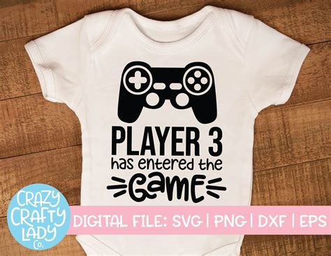 Gamer Pregnancy SVG Bundle Player 3 4 Has Entered The Game Etsy