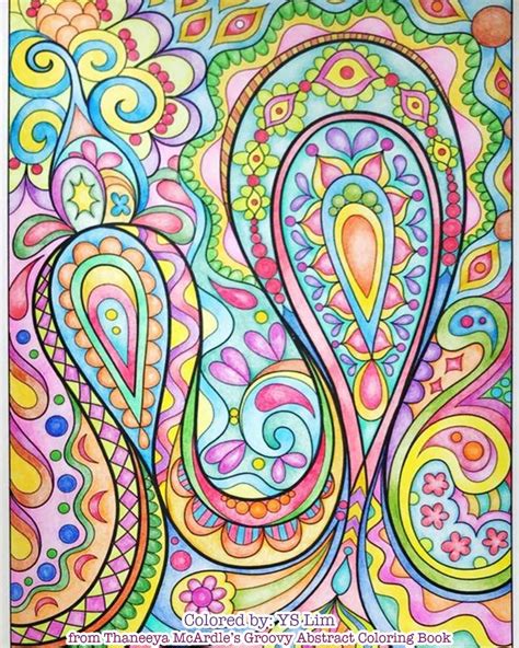 Abstract Coloring Page From Thaneeya Mcardle S Groovy Abstract Coloring