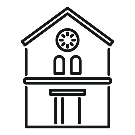 courthouse building facade  columns   window drawing