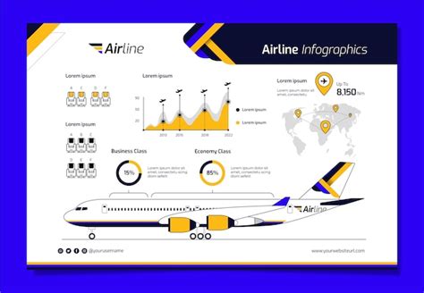 Tarjeta De Identificación De La Compañía Aérea De Diseño Plano Vector Gratis