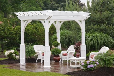 Elegant Vinyl Pergola Kit Build On Site Backyard Escapes