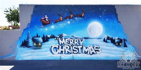 Merry Christmas Mural Graffiti Artist Melbourne