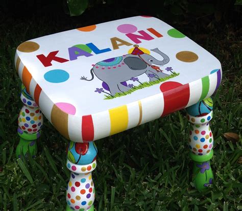 Personalized Kids Stool Kids Footstool Stool For