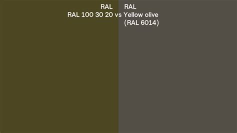 Ral Ral 100 30 20 Vs Yellow Olive Side By Side Comparison