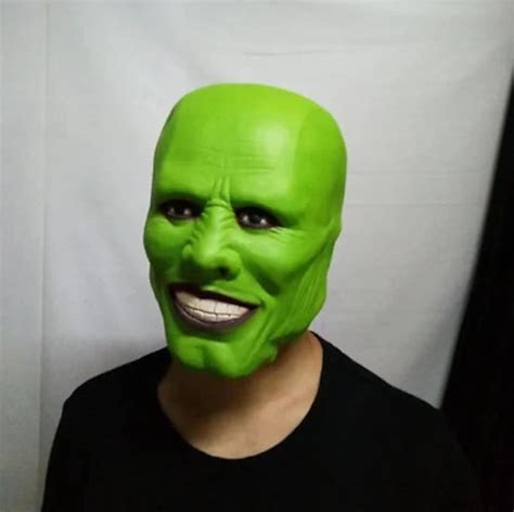 Jim Carrey The Mask Green Costume Halloween Outfit Cosplay Latex Adults Fancy Dress Theme