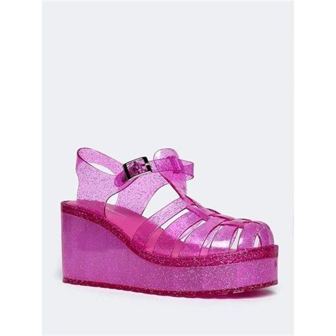 Flink Jelly Platform Sandal 30 Liked On Polyvore Featuring Shoes