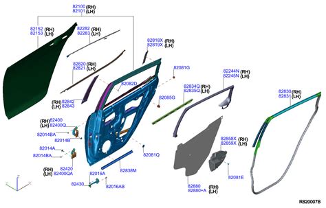 2004 Nissan Door Window Molding Right 822D4 5SF0A Genuine Nissan Part