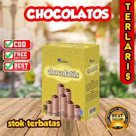 Jual WAFER CHOCOLATOS ROLL COKLAT 1 BOX ISI 24 SNACK CRIPS MAKANAN