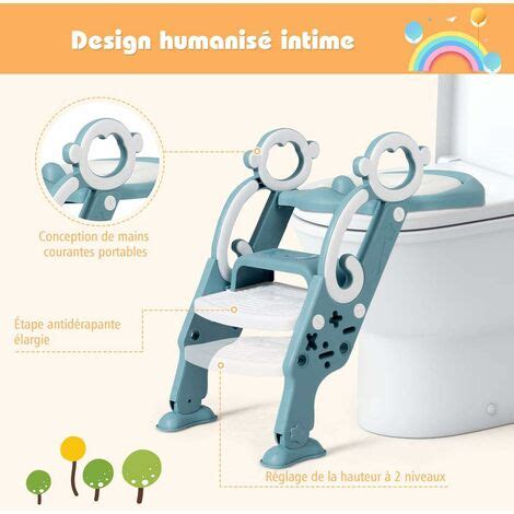 Costway Si Ge De Toilette Pour Enfants Pliable Et Hauteur R Glable