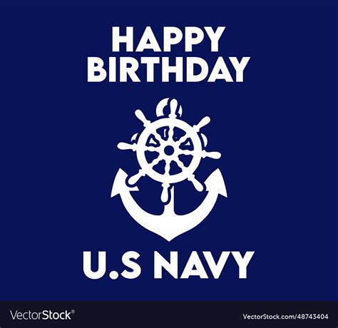 Happy United States Navy Birthday Royalty Free Vector Image