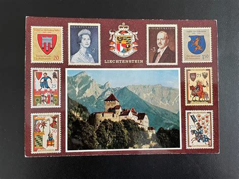 AK FL Schloss Vaduz Briefmarken Fürst Franz Josef Gina Kaufen auf