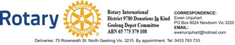 Thank You Letter From Dik Rotary Club Of Highton