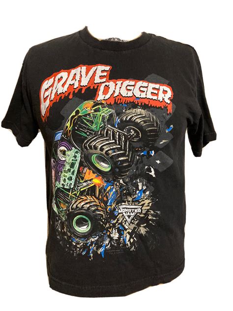 Grave Digger Monster Jam 2019 Tour T Shirt Size Kids Gem