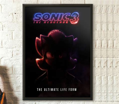 Sonic 3 Movie Poster, Sonic The Hedgehog 3 Poster