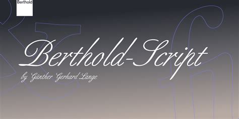 Berthold Script Font Wiki Typografie Info