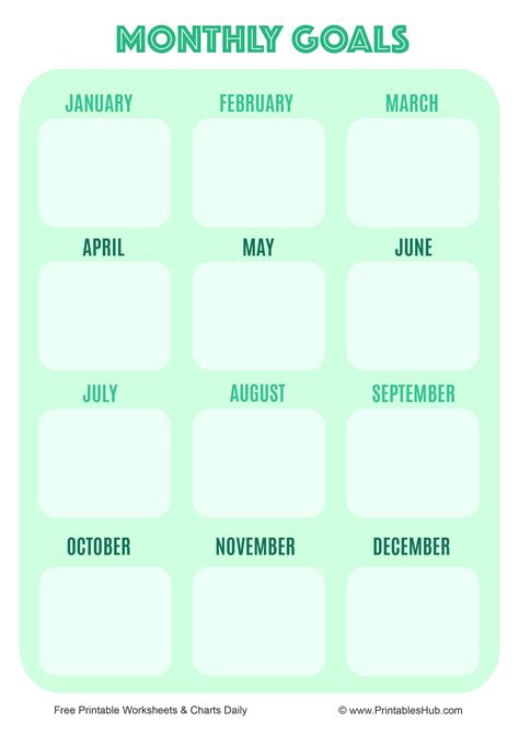 Free Printable Monthly Goal Planner Sheets [pdf] Printables Hub