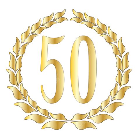 Ouro De Aposentadoria De Vetor De 50º Aniversário Vetor Png Vetor Aposentadoria Ouro Imagem